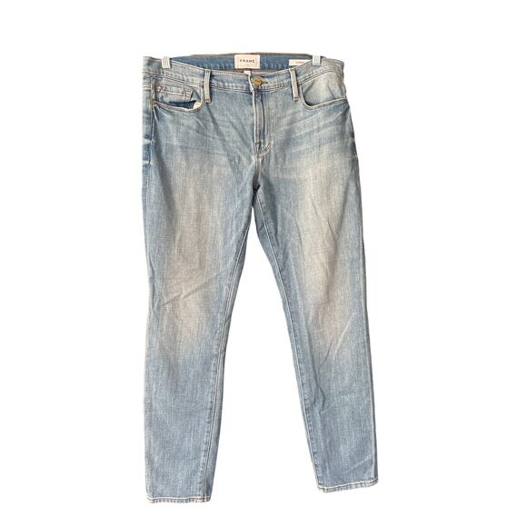 FRAME Le Garçon Straight Jeans Light Wash “Finn” – Sz 28 - Picture 2 of 4